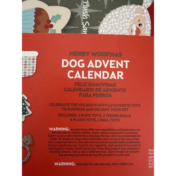 Christmas Dog Advent Calendar 2025 Holiday Countdown Plush Rope Toys SOLD OUT - Picture 4 of 4